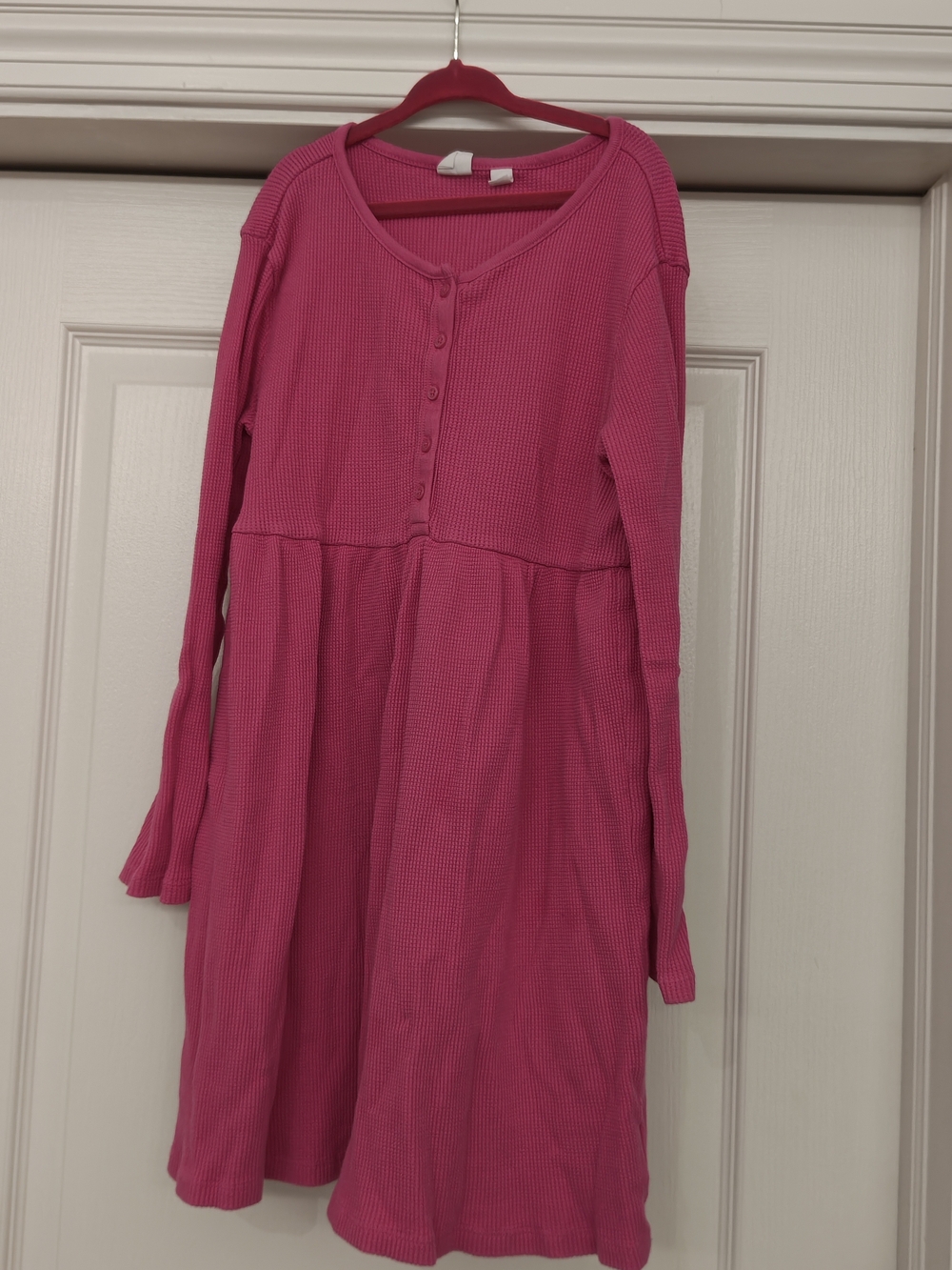 GAP Hot Pink Long Sleeve Casual Knit Dress